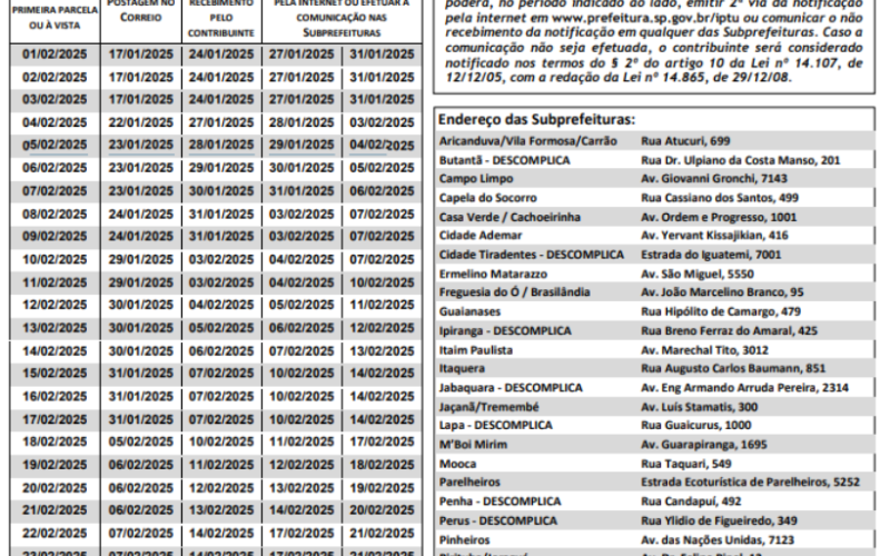 Calendário IPTU 2026: confira as datas de pagamento, como obter desconto e quais são as novas regras em São Paulo